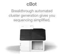 cBot - breakthrough automated cluster generation gives you sequencing simplified